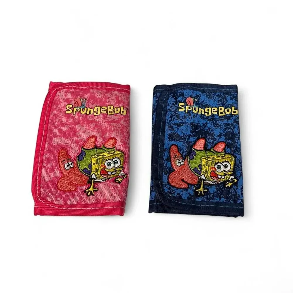 SpongeBob SquarePants Pink & Blue Tifold 2pc Wallet